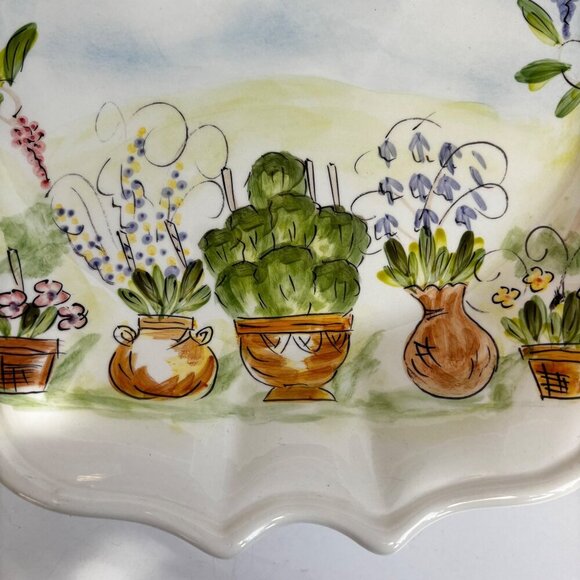 Dario Farrucci Ma Maison Dinner Plates Tabletops Unlimited Hand Painted Plates S - Picture 2 of 8